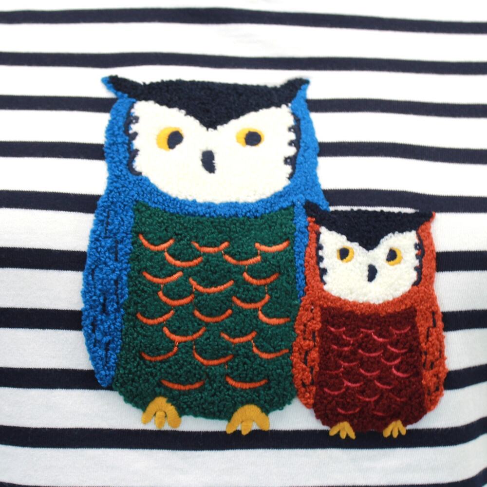 Talbots Plus Striped Owl Long Sleeve Sweatshirt Tee Shirt Top Nautical Casual 2X - Picture 4 of 8
